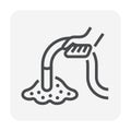 Concrete vibrator vector icon.