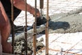 Concreting the floor of a new house Royalty Free Stock Photo