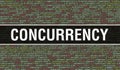Concurrency text written on Programming code abstract technology background of software developer and Computer script. Concurrency Royalty Free Stock Photo