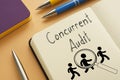 Concurrent audit is shown on the photo using the text