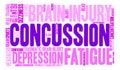 Concussion Word Cloud Royalty Free Stock Photo