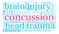 Concussion Word Cloud Royalty Free Stock Photo