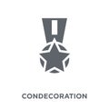 Condecoration icon from Army collection. Royalty Free Stock Photo