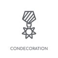 Condecoration linear icon. Modern outline Condecoration logo con Royalty Free Stock Photo
