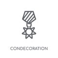 Condecoration linear icon. Modern outline Condecoration logo con