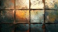 Condensation on glass panels with colorful reflections Royalty Free Stock Photo