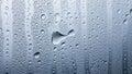 Larger droplets merge and form winding rivulets patterns of which Royalty Free Stock Photo