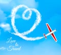 Condensation Trail Heart Realistic