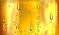 Condensation water or beer droplets on glass.