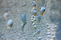 Condensation water drops on glass surface. Abstract background. Royalty Free Stock Photo