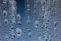 Condensation water drops on glass surface. Abstract background. Royalty Free Stock Photo