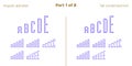 Condensed outlined sans serif font Angular, Vector