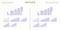 Condensed outlined sans serif font Angular, Vector