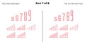 Condensed outlined sans serif font Rounded, Vector