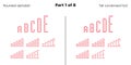 Condensed outlined sans serif font Rounded, Vector