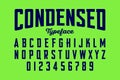 Condensed typeface