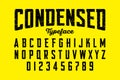 Condensed typeface Royalty Free Stock Photo