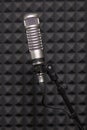 Condenser microphone in studio