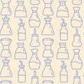 Condiment bottles icons pattern Royalty Free Stock Photo
