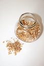 Condiment. Dried parsley root. Spices loose and in a glass jar