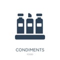 condiments icon in trendy design style. condiments icon isolated on white background. condiments vector icon simple and modern Royalty Free Stock Photo