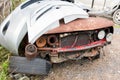 The condition of the car was demolished Royalty Free Stock Photo