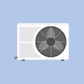 Condition unit technology air vent compressor isolated on white flat icon Royalty Free Stock Photo