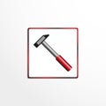 Construction hammer. Vector icon. Conditional vector image, Royalty Free Stock Photo