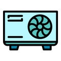 Conditioner climate control icon, outline style