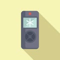 Conditioner remote control icon flat vector. Device unit help