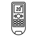 Conditioner remote control icon, outline style