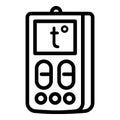 Conditioner remote control icon, outline style