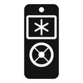 Conditioner remote control icon simple vector. Device unit help
