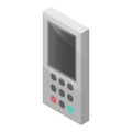 Conditioner remote controller icon, isometric style