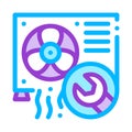 Conditioner System Repair Vector Thin Line Icon