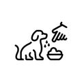 Black line icon for Conditioning, dog and domestic Royalty Free Stock Photo
