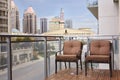 Condo balcony overlooking downtown mississauga Royalty Free Stock Photo