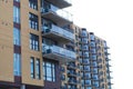 Condo building balconies modern house residential apartment Royalty Free Stock Photo