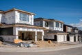 Condo construction in new residential development Royalty Free Stock Photo