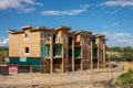 Condo construction in new residential development Royalty Free Stock Photo