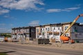 Condo construction in new residential development Royalty Free Stock Photo