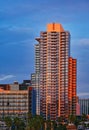 Condo Tower in Golden Hour Royalty Free Stock Photo