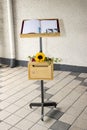 Condolences Book with Sun Flower and Ivy Royalty Free Stock Photo