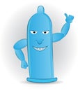 Condom cartoon illustration Royalty Free Stock Photo