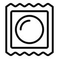 Condom contraceptive icon outline vector. Contraception method