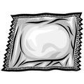 Condom Foil Packaging Illustration Vector Royalty Free Stock Photo