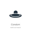 Condom icon vector. Trendy flat condom icon from health and medical collection isolated on white background. Vector illustration Royalty Free Stock Photo