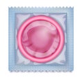 Condom isolated on white background. Royalty Free Stock Photo