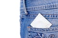 Condom in pocket Royalty Free Stock Photo