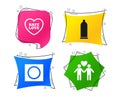 Condom safe sex icons. Lovers Gay couple sign. Vector